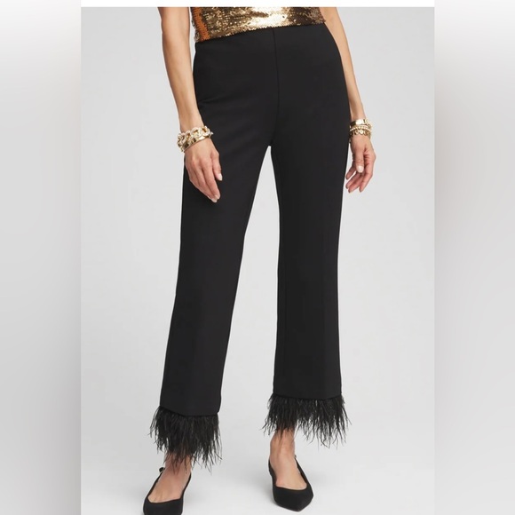 Chico's Black Boot Cut Flare Pants - Picture 1 of 5